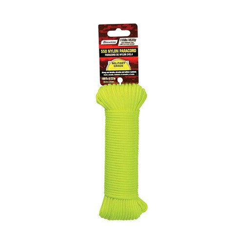 SecureLine 5/32 in. D X 100 ft. L Yellow Braided Nylon Paracord
