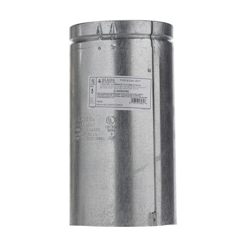 Selkirk 6 in. D X 12 in. L Aluminum Round Gas Vent Pipe