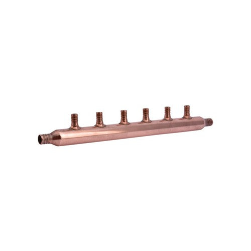 SharkBite 1/2 in. Crimp X 3/4 in. D Crimp Copper 6 Port Manifold