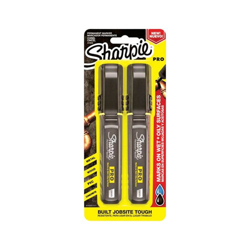 Sharpie PRO Black Chisel Tip Permanent Marker 2 pk