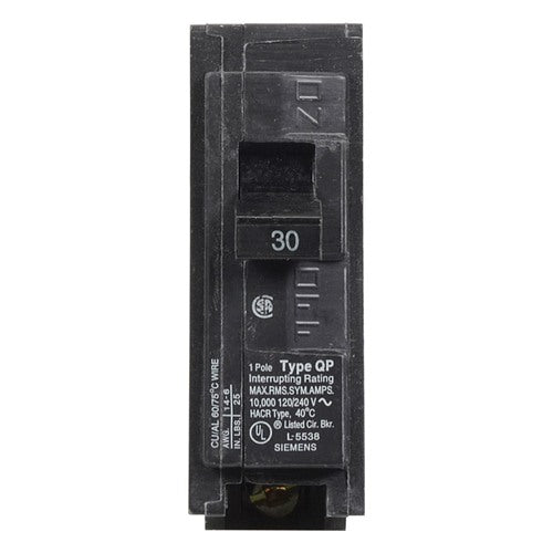 Siemens 30 amps Standard Single Pole Circuit Breaker