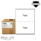 8.5" x 5.5" - 2/Page Sheet Label, White
