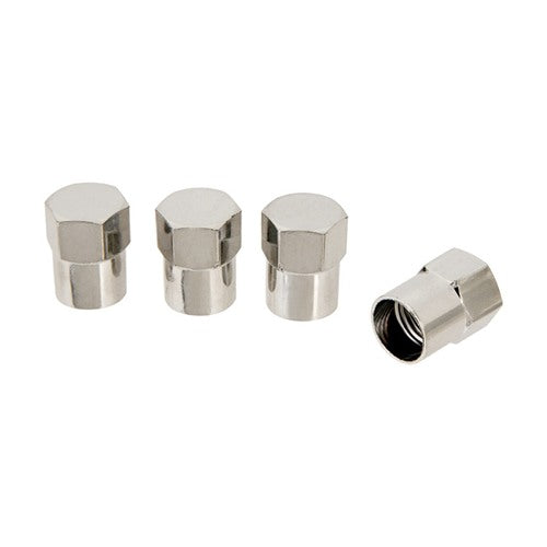 Slime Chrome Tire Valve Caps Silver