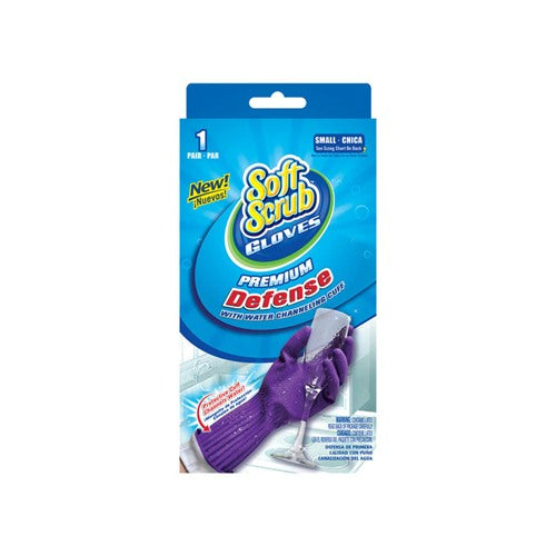 Soft Scrub Rubber Cleaning Gloves S Purple 1 pair