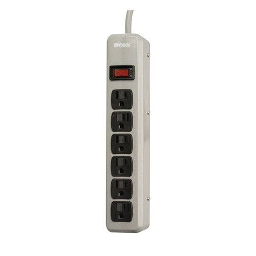 Southwire Woods 5 ft. L 6 outlets Power Strip Gray