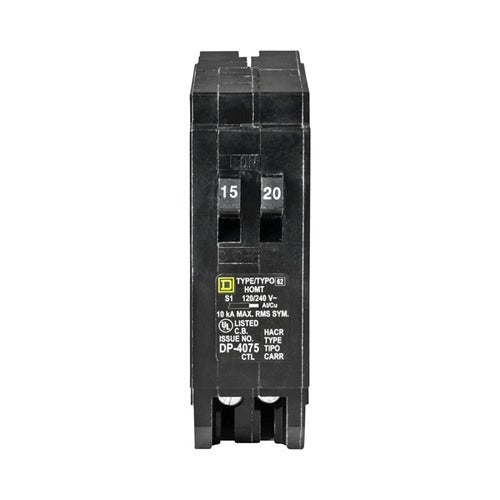 Square D 15/20 amps Tandem Single Pole Circuit Breaker