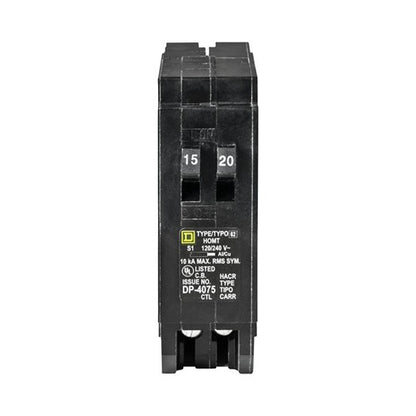 Square D 15/20 amps Tandem Single Pole Circuit Breaker