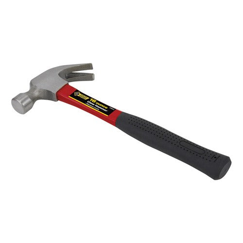 Steel Grip 16 oz Smooth Face Claw Hammer Fiberglass Handle