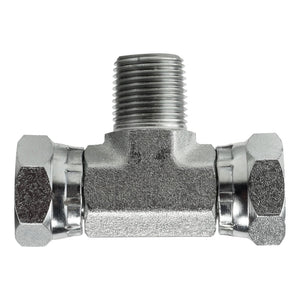1601 Series – FNPSM Swivel to MNPT Branch Tee — Hydraulics