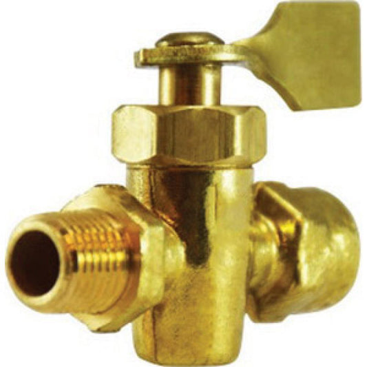 Male X Female Solid Bottom Fuel Valve — Brass Fittings