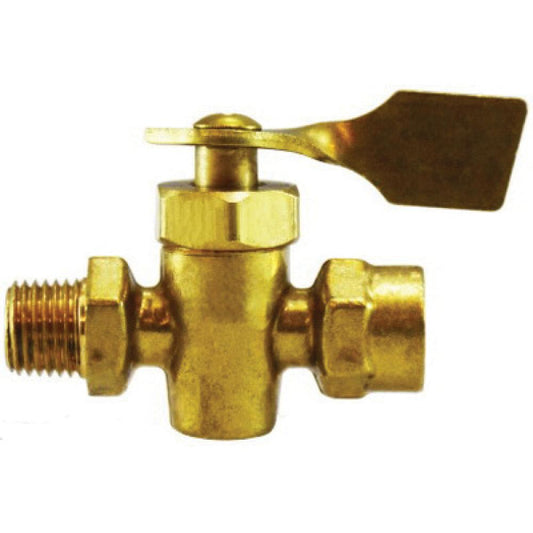 Male X Male Solid Bottom Fuel Valve — Brass Fittings