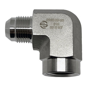 Male JIC 37° to Female Pipe Elbow — SS2502 Series, 316 Stainless Steel