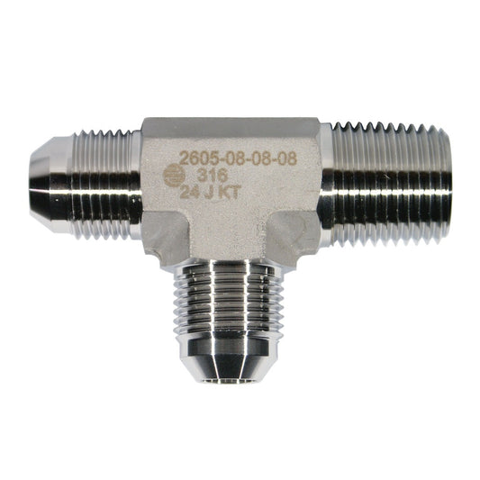 Male JIC 37° to Male Pipe Run Tee