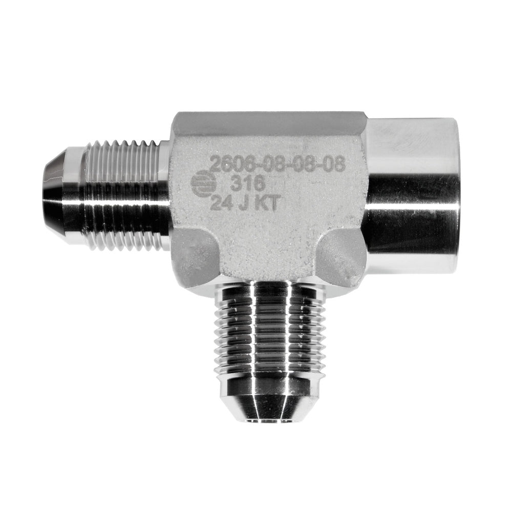 Male JIC 37° to Female Pipe Run Tee
