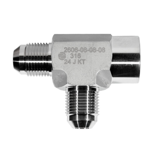 Male JIC 37° to Female Pipe Run Tee