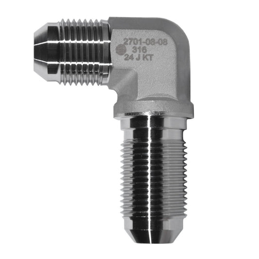 Male JIC 37° Bulkhead Union Elbow