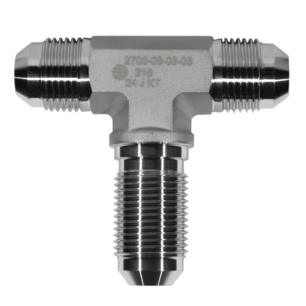 Male JIC 37° Bulkhead Union Branch Tee