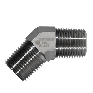 Male NPT 45-Deg Union Elbow — SS5501 Series, 316 Stainless Steel
