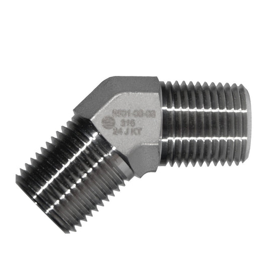 Male NPT 45-Deg Union Elbow