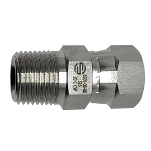 Male Pipe to Female JIC 37° Swivel — SS6505 Series, 316 Stainless Steel