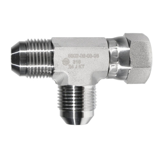 Female JIC 37° Swivel Run Tee