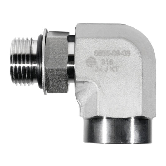 Male SAE O-Ring Boss to Female NPT Elbow