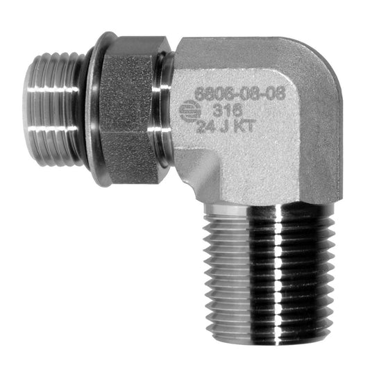 Male SAE O-Ring Boss to Male NPT Elbow