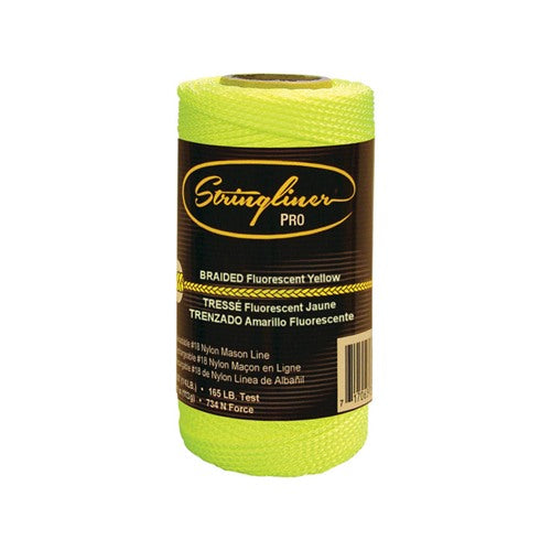 Stringliner Fluorescent Yellow Braided Mason Line 250 ft.