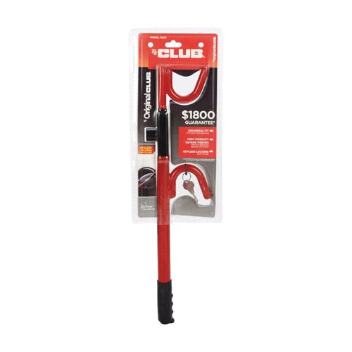 The Club Red Steering Wheel Lock For Fit Most Vehicles 1 pk