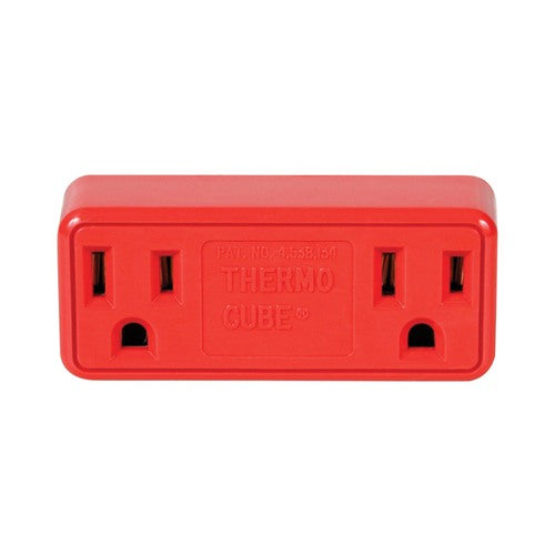 Thermocube Non-Polarized 2 outlets Outlet Converter 1 pk