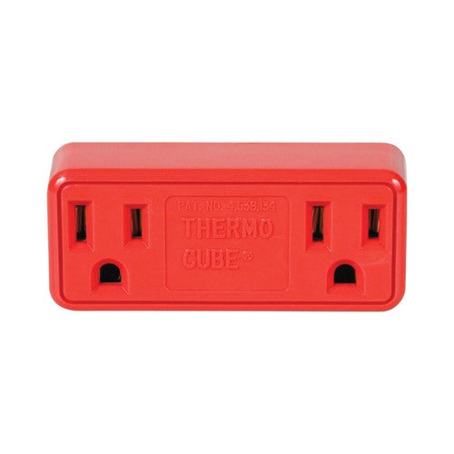 Thermocube Non-Polarized 2 outlets Outlet Converter Surge Protection 1 pk
