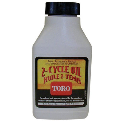 Toro 2-Cycle Engine Oil 2.6 oz bottle on white background