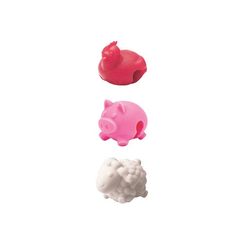 Tovolo Red/Pink/White Silicone Pot Lid Lifters