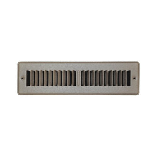 Tru Aire 2 in. H X 12 in. W 2-Way Powder Coat Brown Steel Floor Register