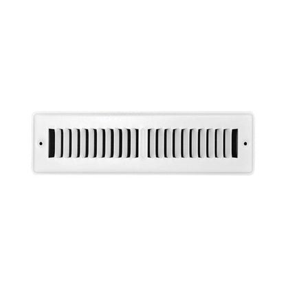 Tru Aire 2 in. H X 12 in. W 2-Way Powder Coat White Steel Floor Register