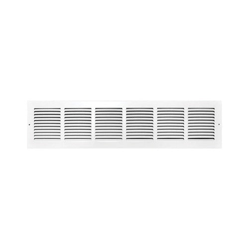 Tru Aire 30 in. H X 6 in. W 1-Way Powder Coat White Steel Return Air Grille