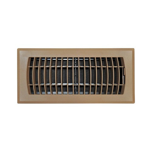 Tru Aire 4 in. H X 10 in. W 1-Way Powder Coat Brown ABS Plastic Floor Diffuser