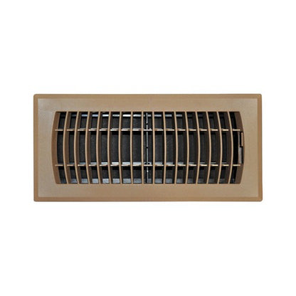 Tru Aire 4 in. H X 10 in. W 1-Way Powder Coat Brown ABS Plastic Floor Diffuser