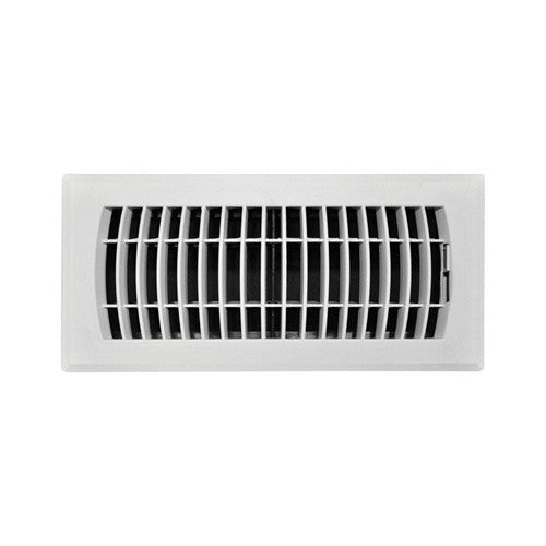 Tru Aire 4 in. H X 10 in. W 1-Way Powder Coat White ABS Plastic Floor Diffuser
