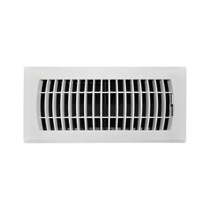 Tru Aire 4 in. H X 10 in. W 1-Way Powder Coat White ABS Plastic Floor Diffuser