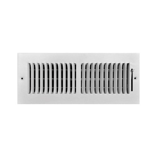 Tru Aire 4 in. H X 12 in. W 2-Way Powder Coat White Steel Wall/Ceiling Register