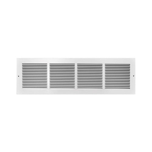 Tru Aire 6 in. H X 24 in. W 1-Way Powder Coat White Steel Floor Baseboard Register