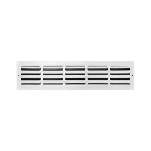 Tru Aire 6 in. H X 30 in. W 1-Way Powder Coat White Steel Baseboard Return Grille