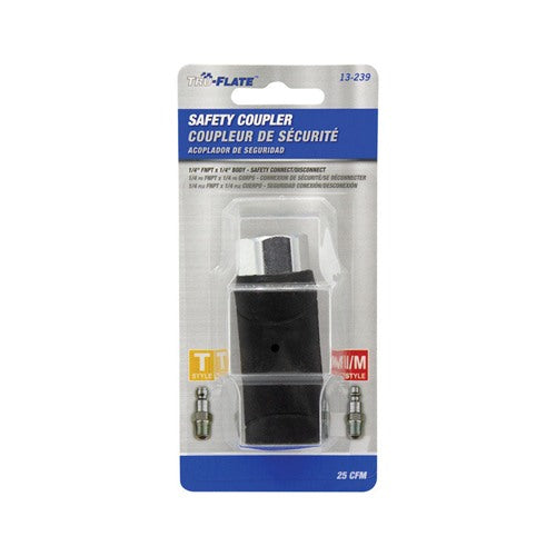 Tru-Flate Steel Safety Coupler 1/4 in. Female 1 pc