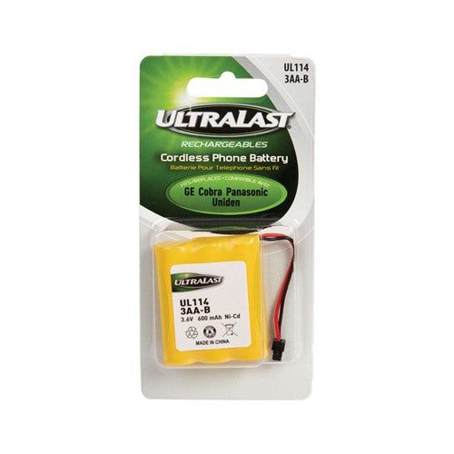 UltraLast Ni-Cad AA 3.6 V 0.6 mAh Cordless Phone Battery 3AA-B 1 pk