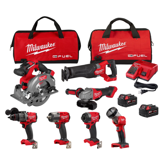 Milwaukee M18 FUEL Cordless Brushless 7 Tool Combo Kit