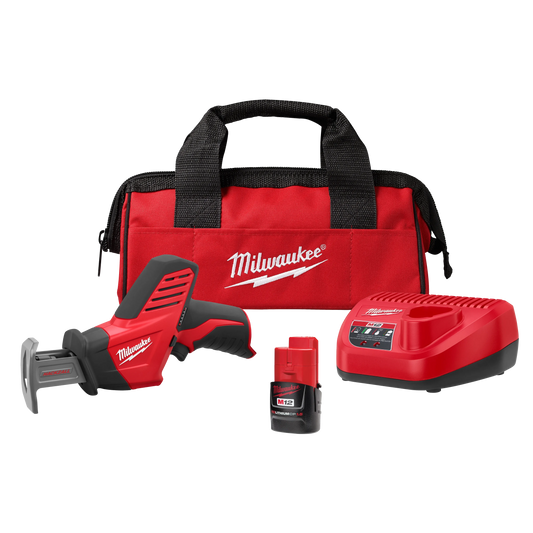 Milwaukee 12V M12 Cordless Brushed Reciprocating Saw Kit (Battery & Charger)