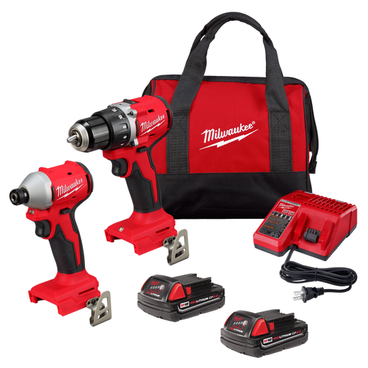 Milwaukee M18 Compact Cordless Brushless 2 Tool Combo Kit