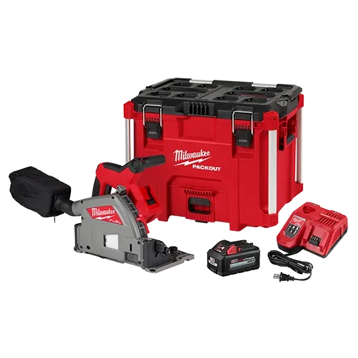 Milwaukee M18 FUEL M18 6 amps 6-1/2 in. Cordless Brushless Plunge Track Saw Kit (Battery & Charger)