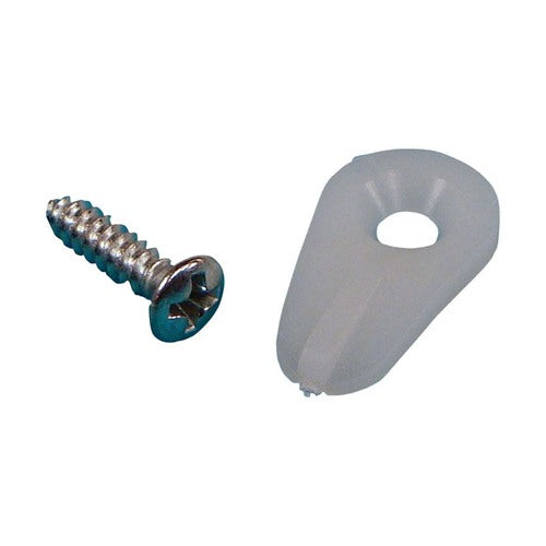 US Hardware White Nylon Screen Clip 8 pk